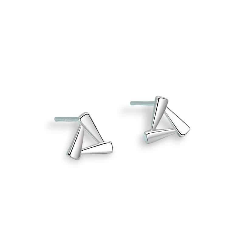 Geometric Chic Triangle Stud Earrings
