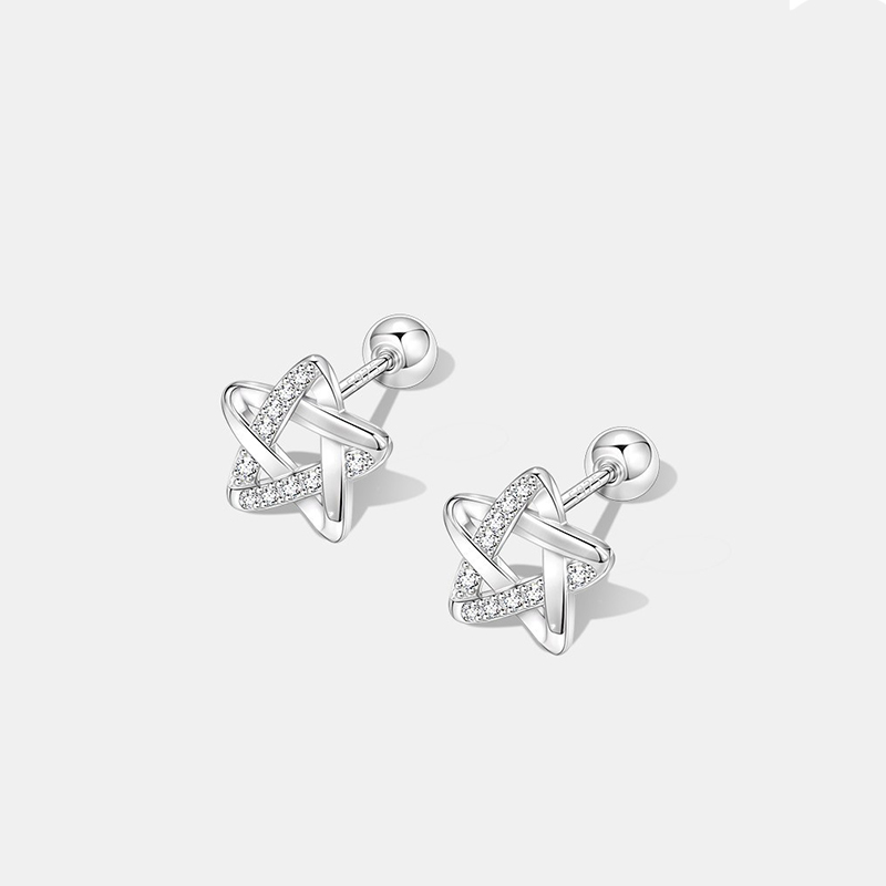 Stellar Enchantment Pentagram Star Shaped Earrings