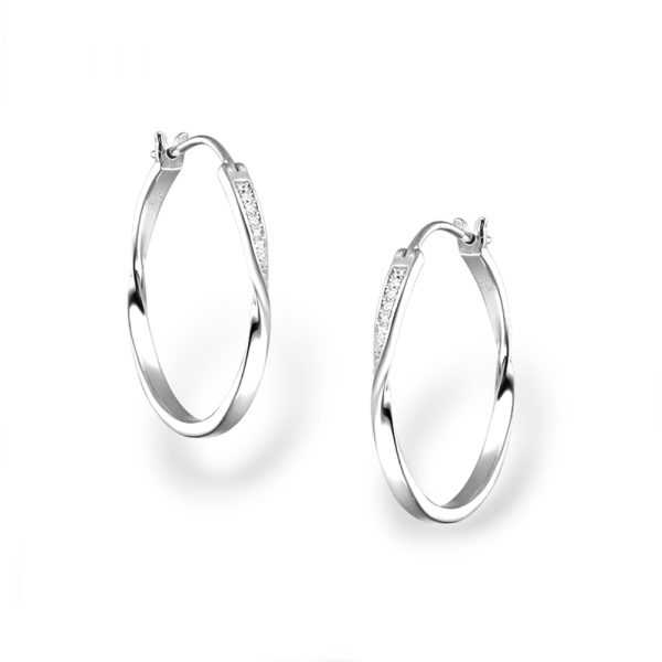 Hoop Earrings with Stones Hoop Earrings with Stones