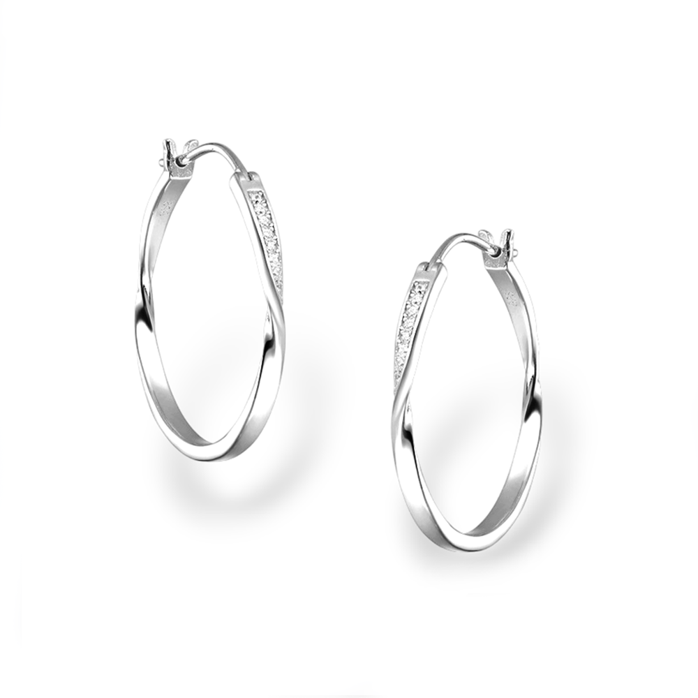 Hoop Earrings with Stones Hoop Earrings with Stones