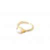 Round Adjustable Pearl Ring
