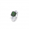 Emerald Sterling Silver Ring