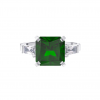Emerald Sterling Silver Ring