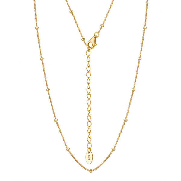 14K Gold Beaded Necklace