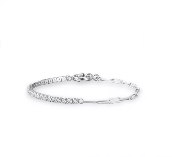 Sterling Silver Diamond Bracelet